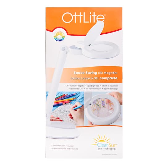 Ottlite Space-Saving LED Magnifier Desk Lamp